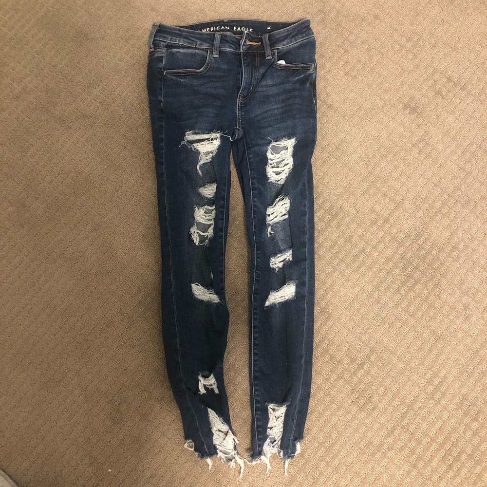 American Eagle Ripped Cropped Jeggings